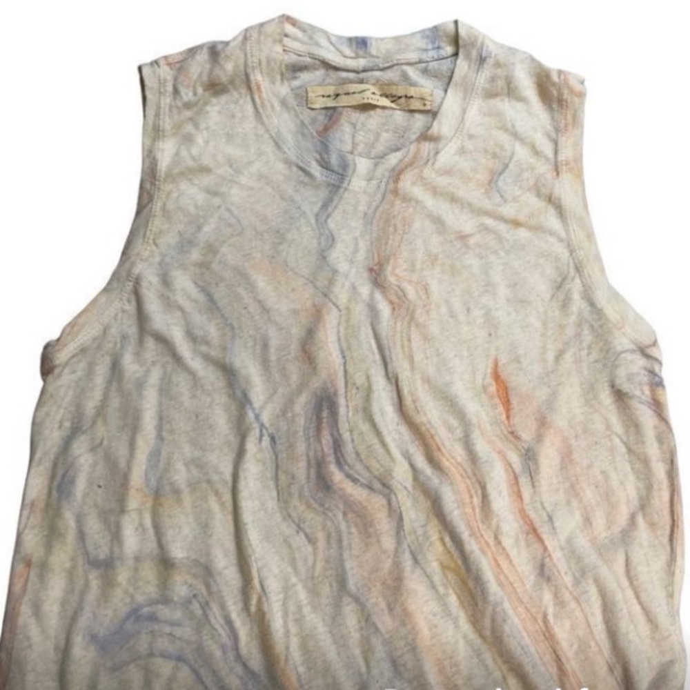 Raquel Allegra Linen marble Cotton tie dye Tank Top size 2/L